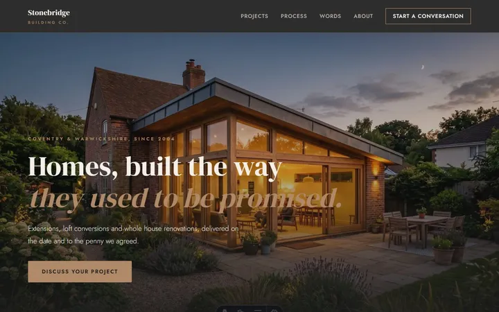 Stonebridge Building Co., a sample builder website